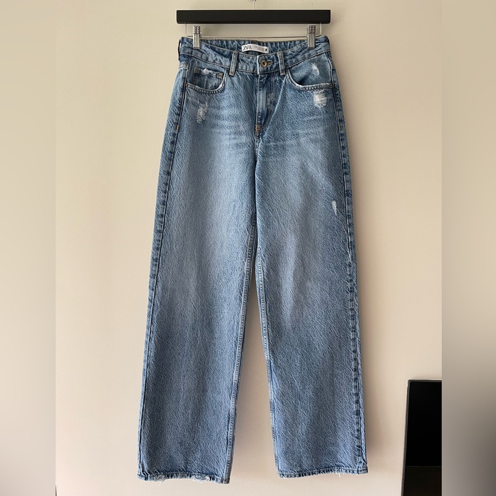 ZARA HI-RISE WIDE LEG JEANS